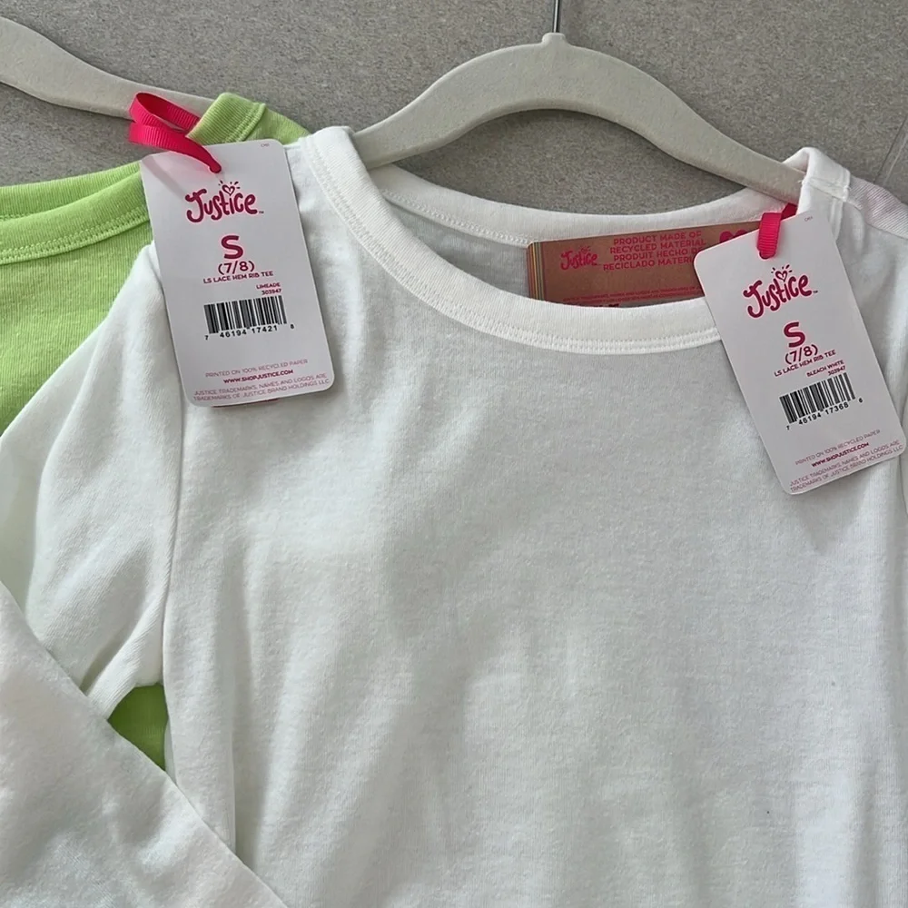 Justice 2pk Long Sleeve Shirts! NWT